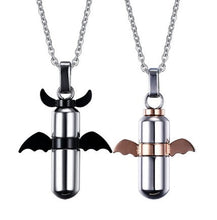 Load image into Gallery viewer, Stainless Steel Angel Pendant Couple Perfume Bottle