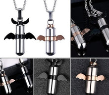 Load image into Gallery viewer, Stainless Steel Angel Pendant Couple Perfume Bottle